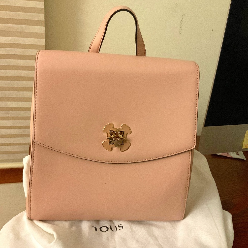 TOUS leather light pink backpack
